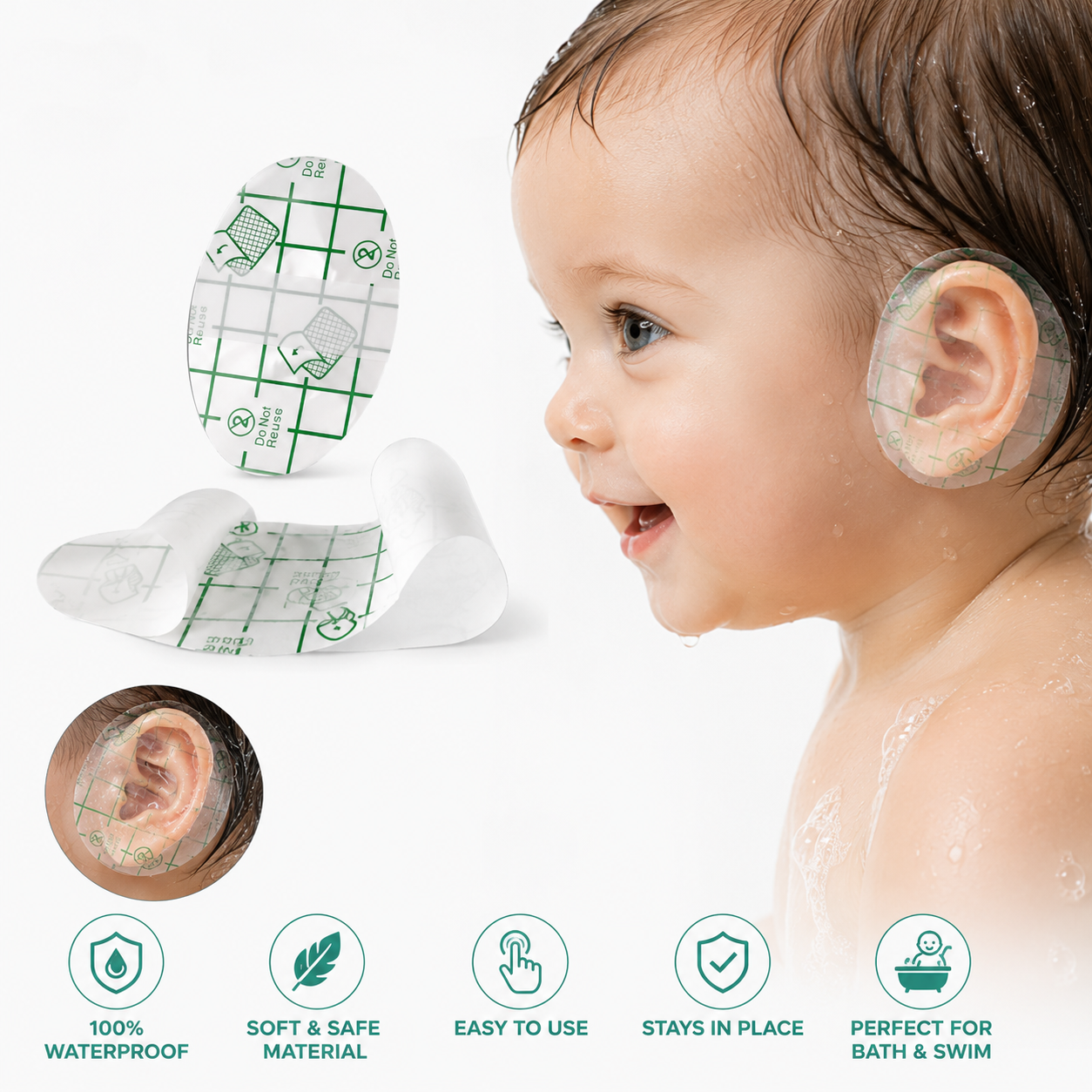 DryEars™ Waterproof Baby Ear Shields
