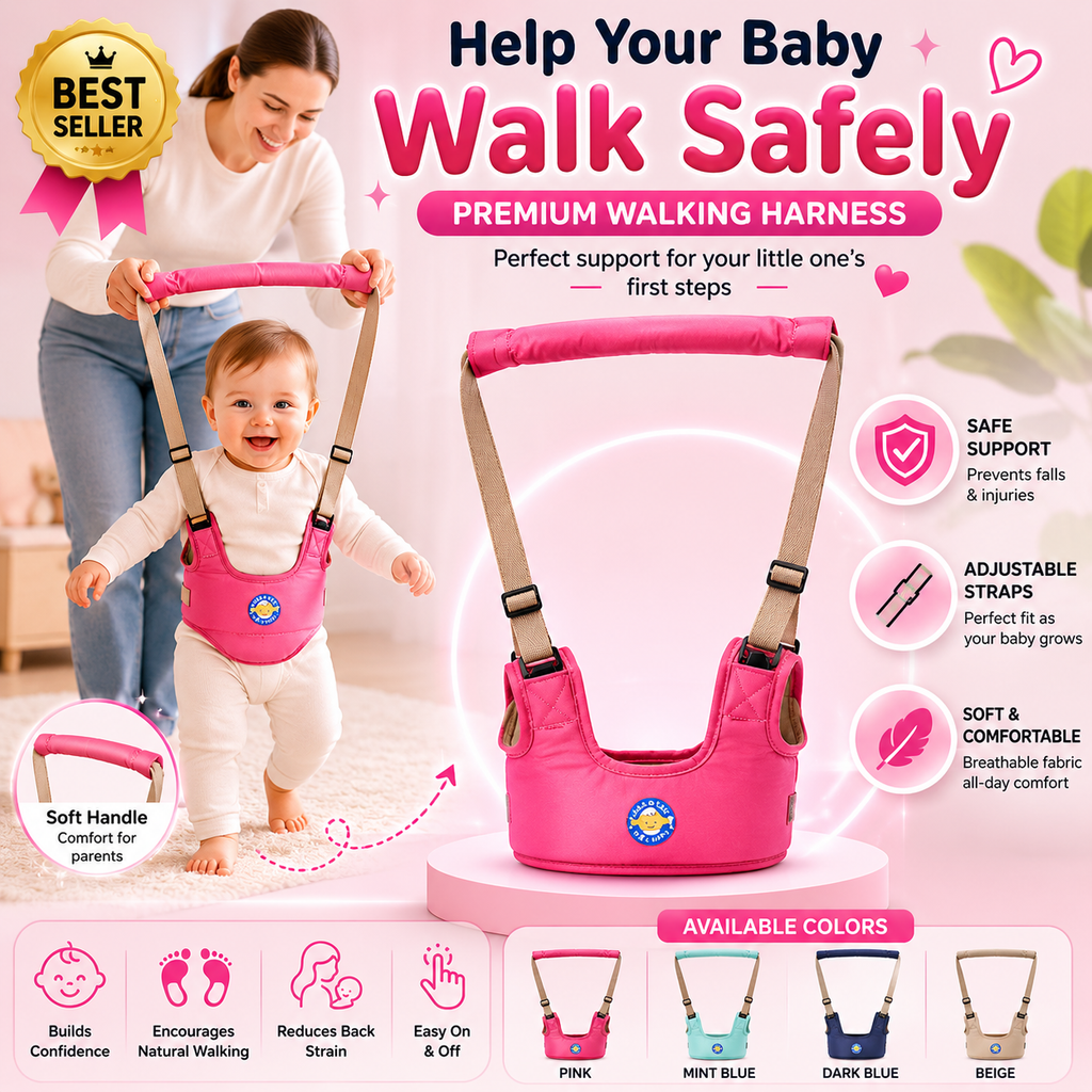SnuggleSteps™ Baby Walking Harness – Safe First Steps Support