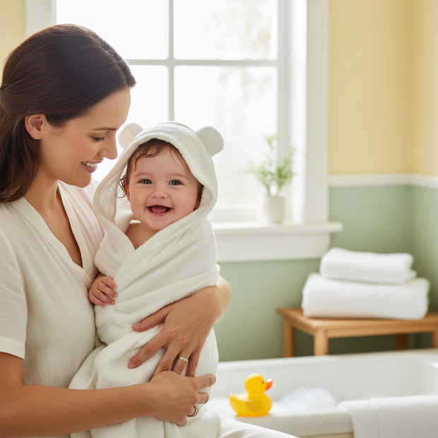 SnuggleDry™ Premium Baby Hooded Bath Towel